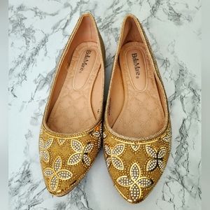 Gold and Silver Jewled Flats Size 9